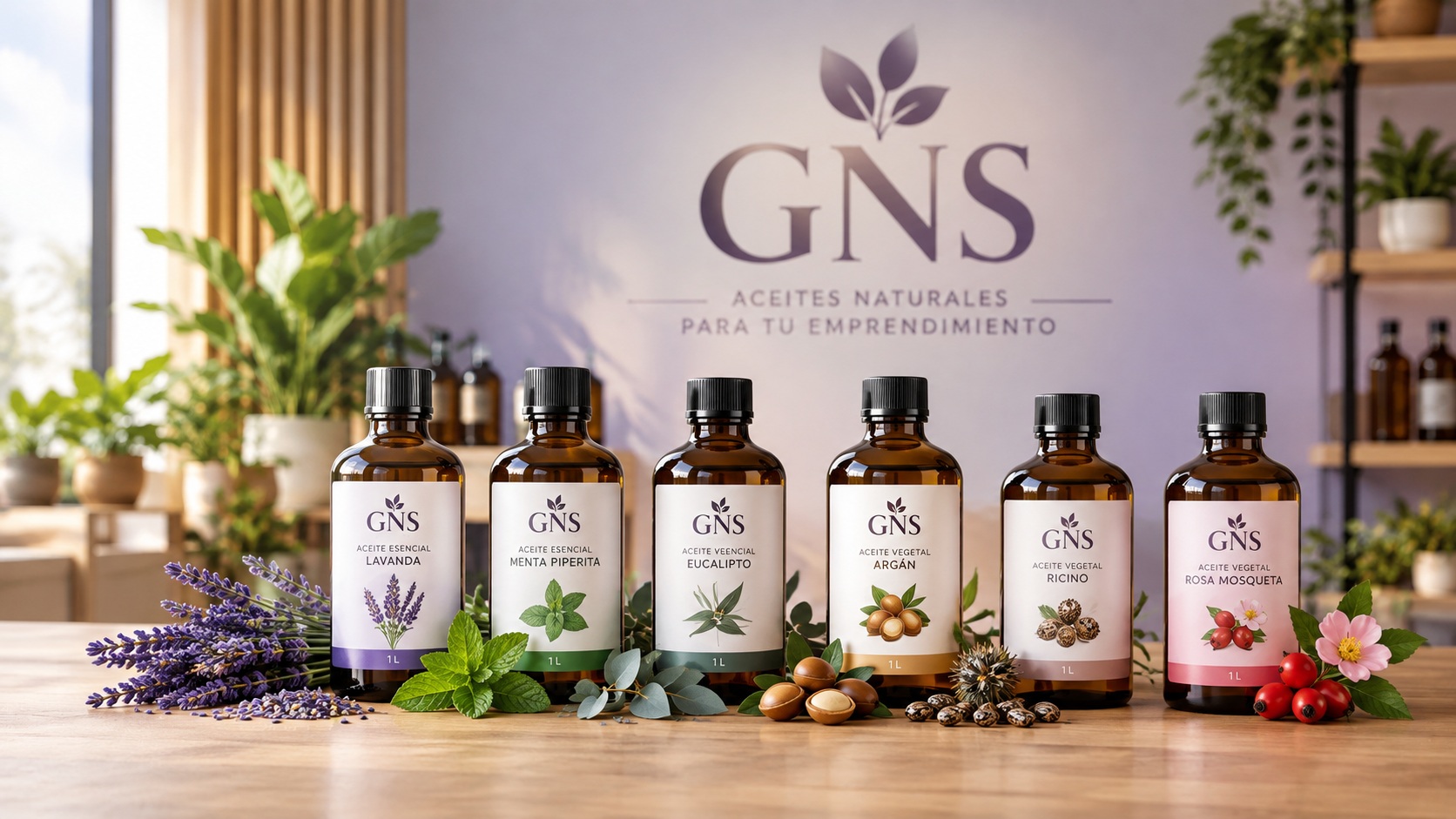 Aceites naturales GNS en armonía botánica
